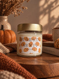 Vela aromática de cera de soja Pumpkin Moon con mecha de
madera.